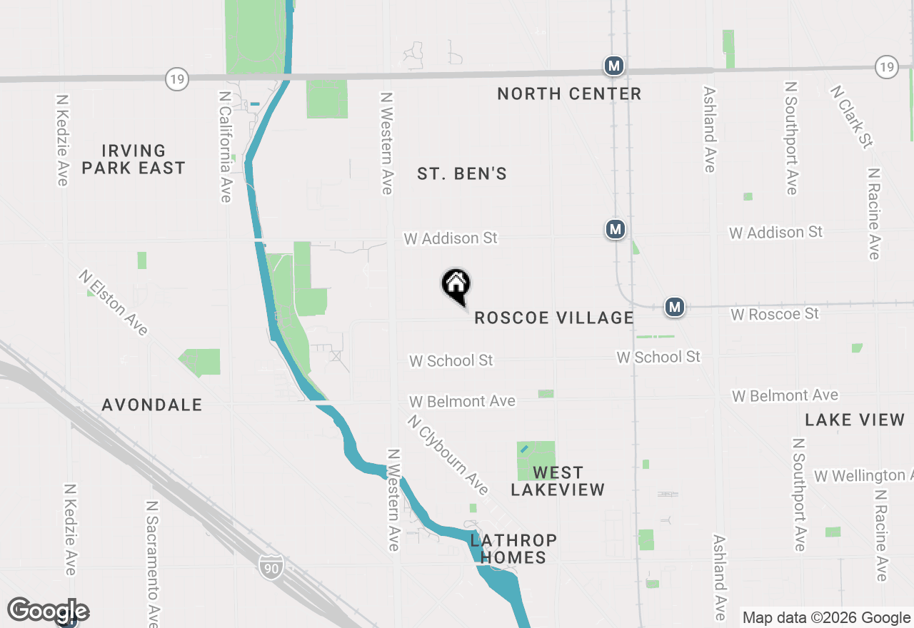 Map of 3407 N Bell Avenue #B, Chicago, IL 60618