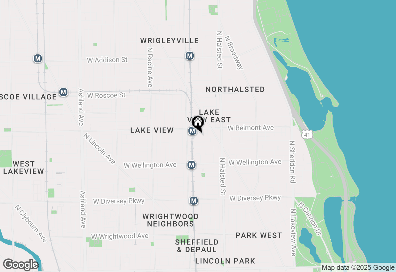 Map of 916 W Fletcher Street #C, Chicago, IL 60657