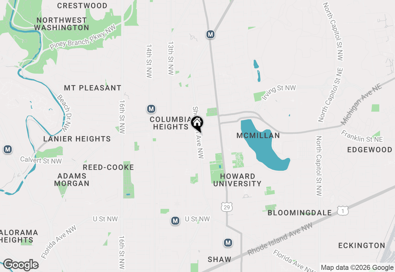 Map of 2800 Sherman Avenue Nw #B, Washington, DC 20001