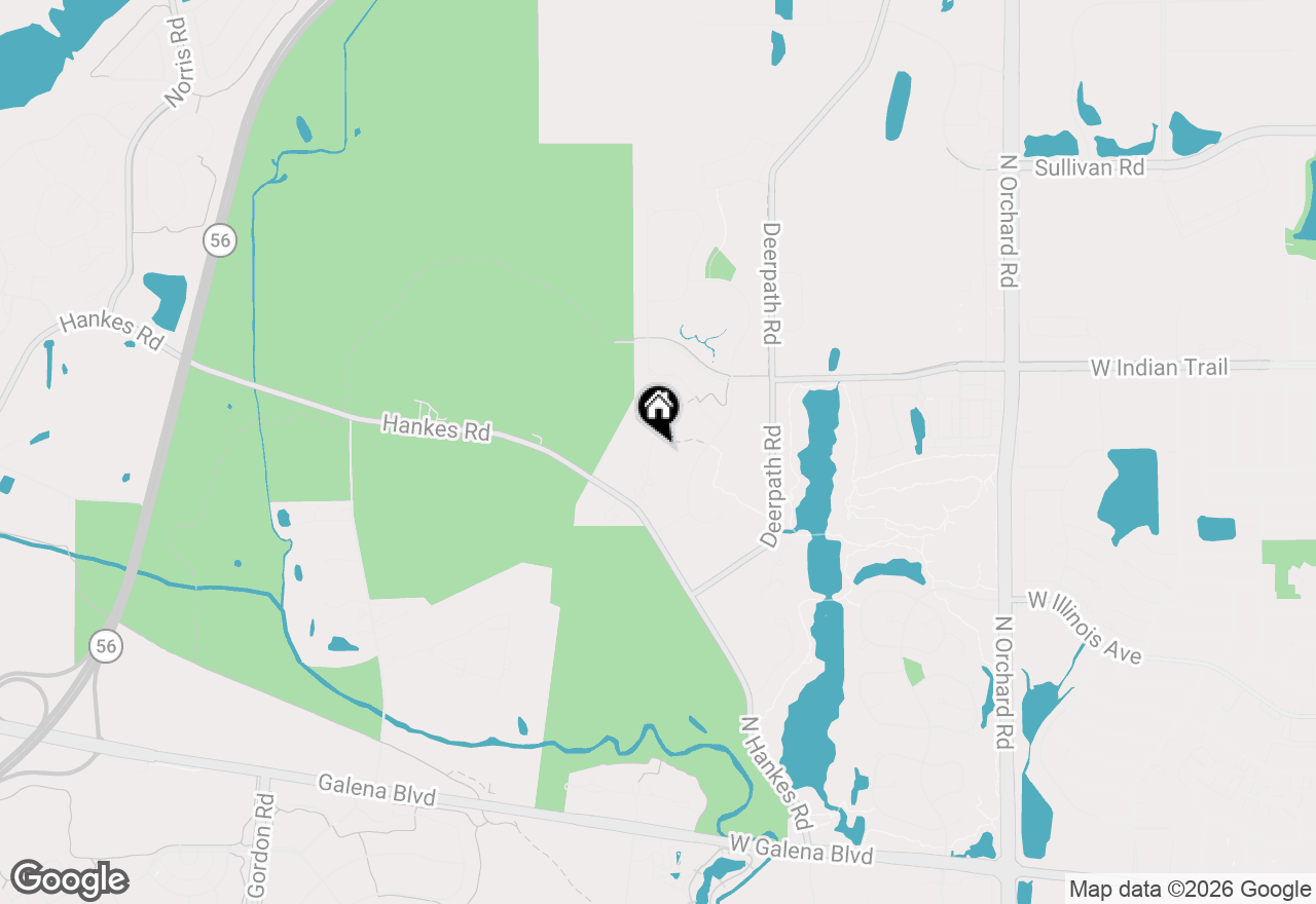 Map of 6S155 W Ridge Drive, Aurora, IL 60506