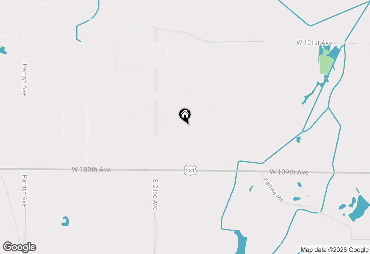 Map of 7627 W 106th Place, Crown Point, IN 46307