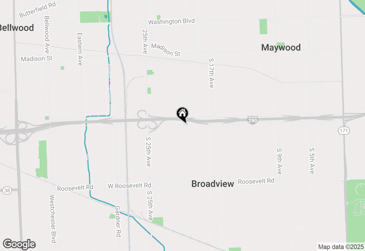 Map of 1821 S 21st Avenue, Maywood, IL 60153