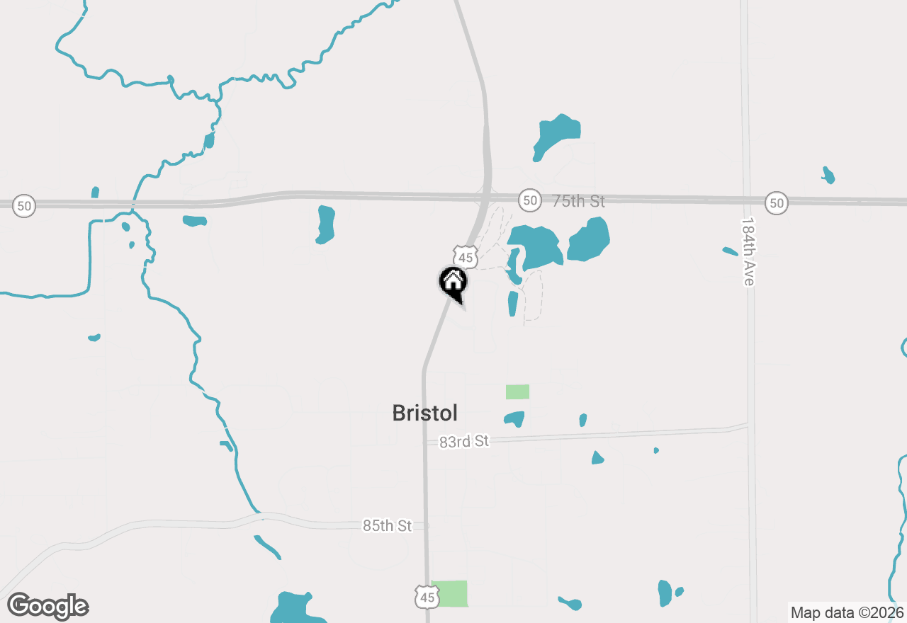 Map of 19872 79th St, Bristol, WI 53104