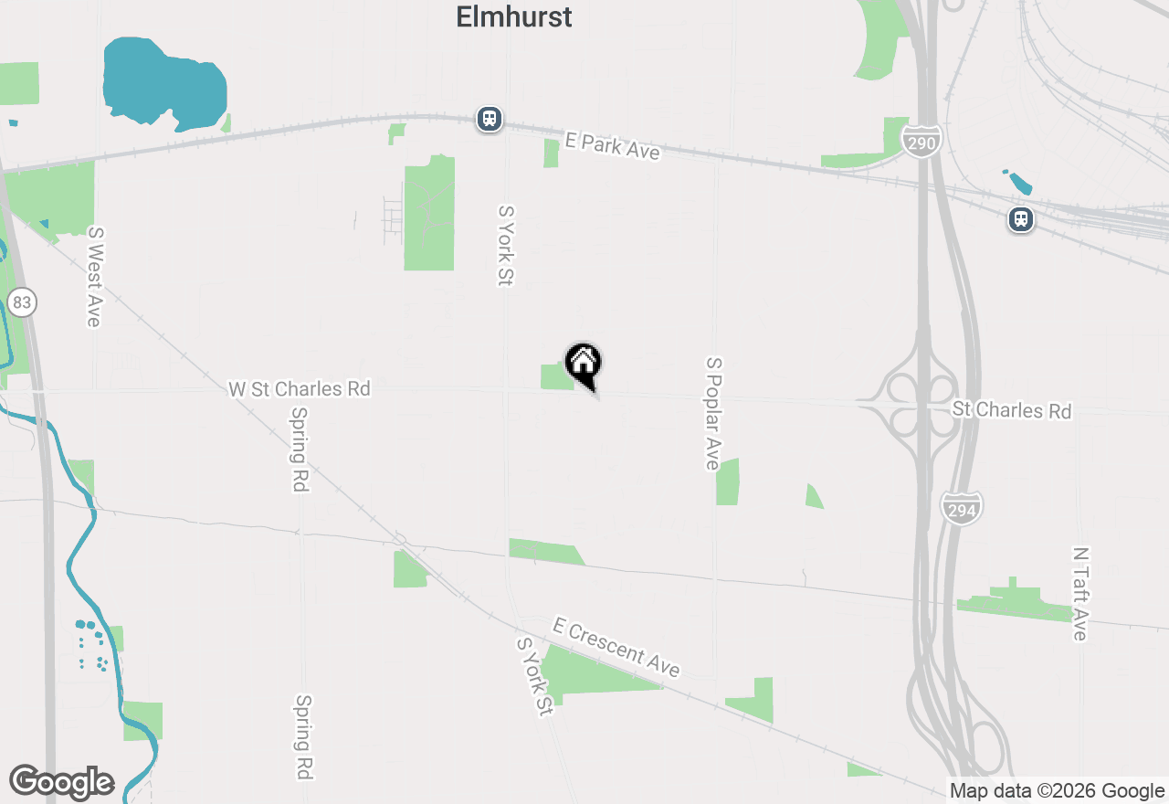 Map of 172 E Saint Charles Road, Elmhurst, IL 60126