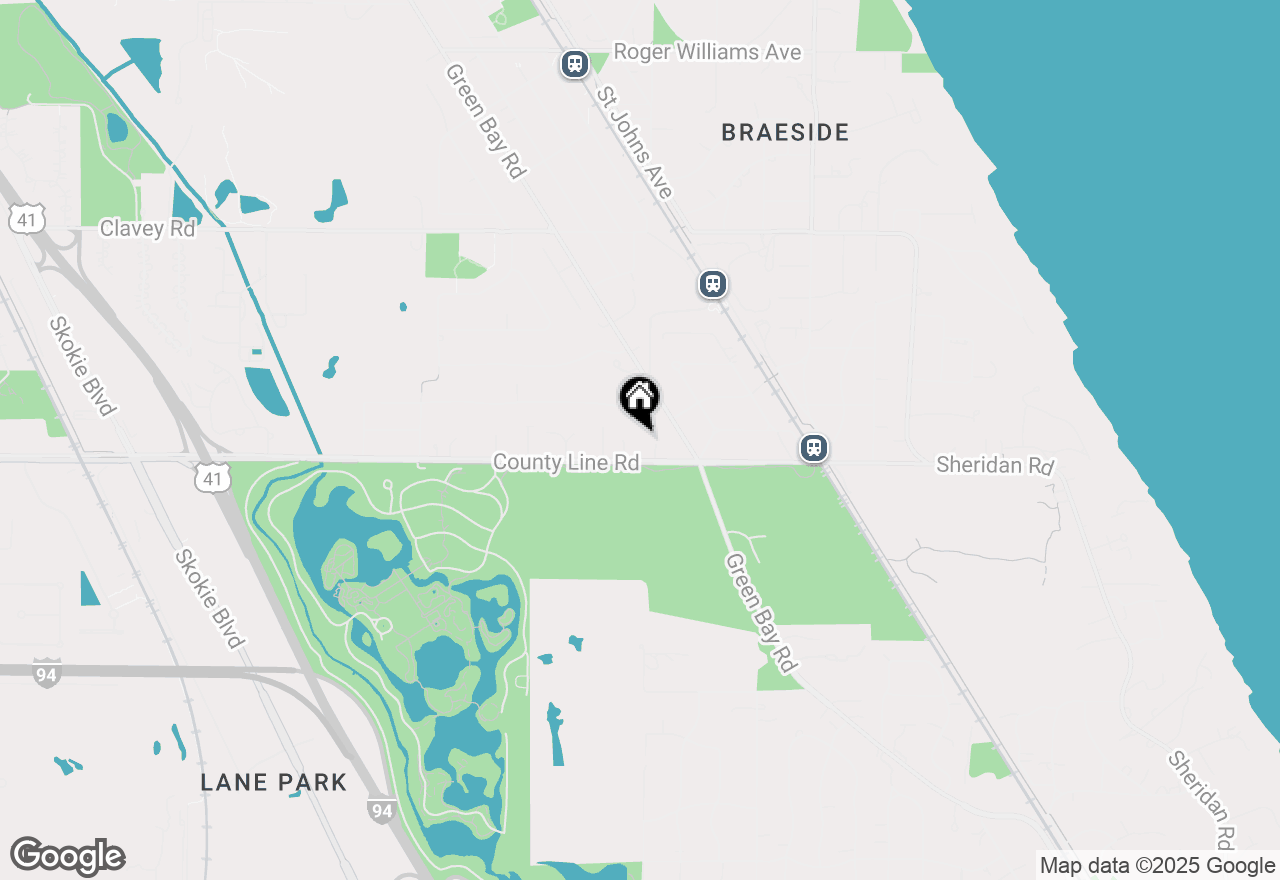 Map of 753 County Line Road, Highland Park, IL 60035