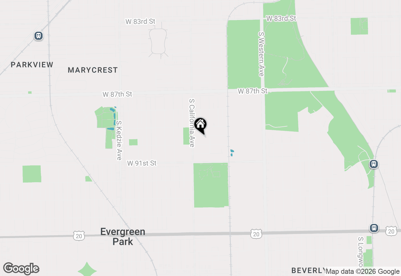 Map of 2729 W 89th Place, Evergreen Park, IL 60805