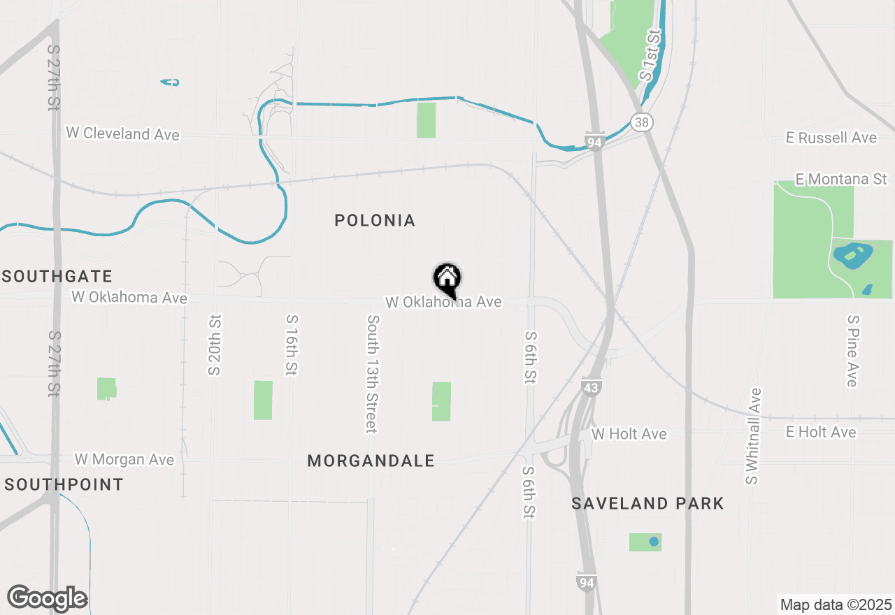 Map of 959 W Oklahoma Ave, Milwaukee, WI 53215