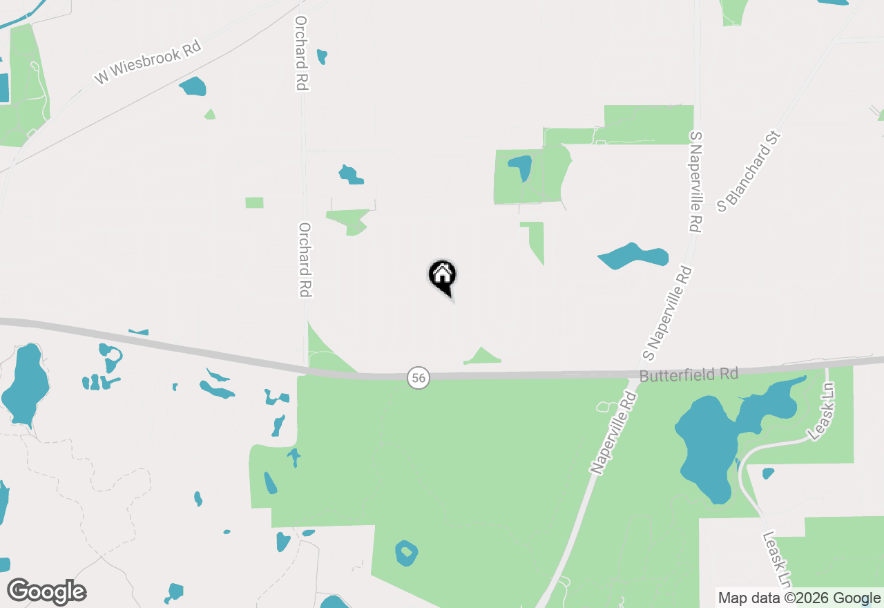 Map of 2010 Canterbury Place, Wheaton, IL 60189