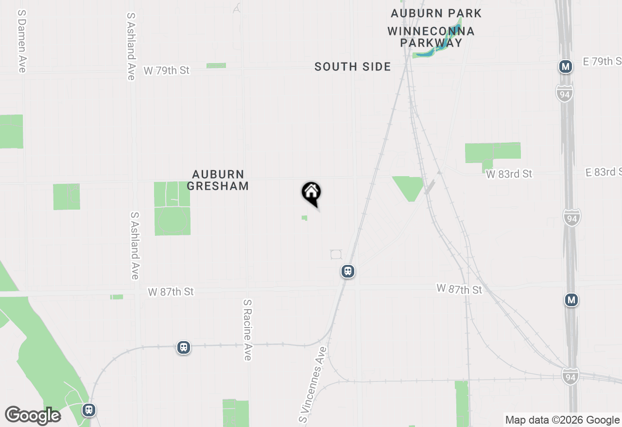 Map of 8414 S Sangamon Street, Chicago, IL 60620