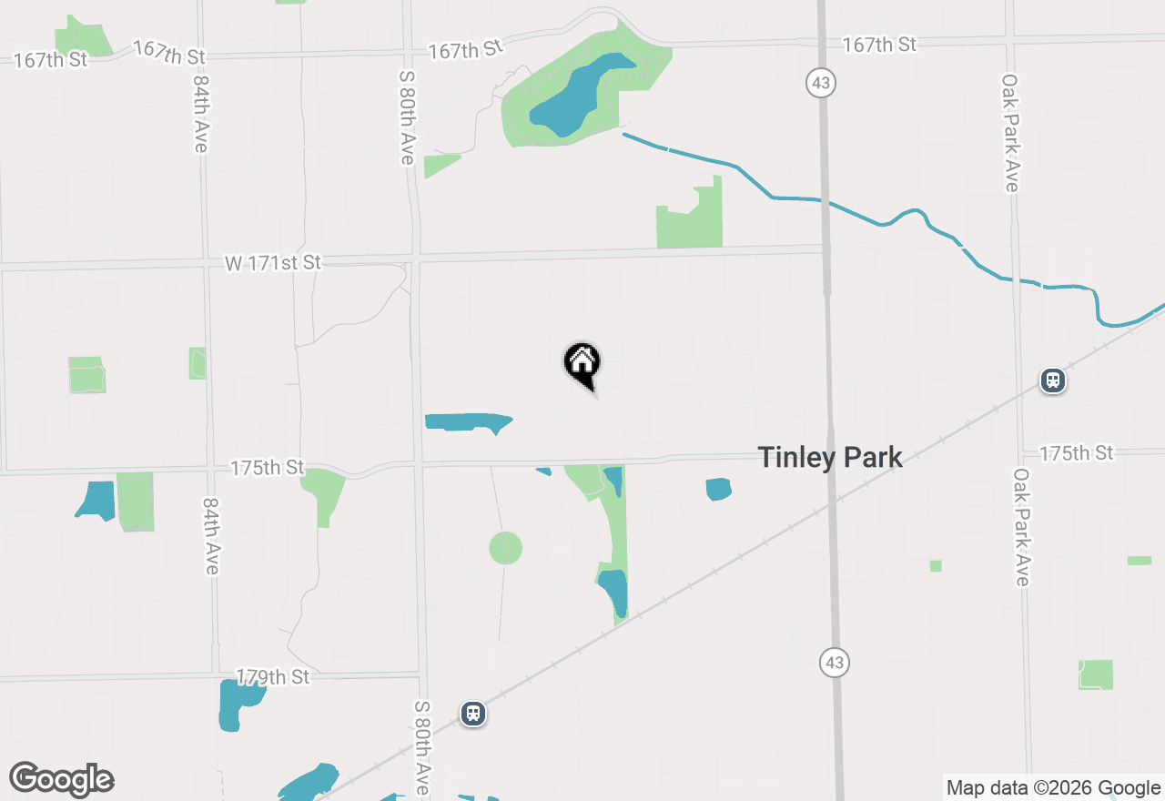 Map of 17335 Overhill Avenue, Tinley Park, IL 60477