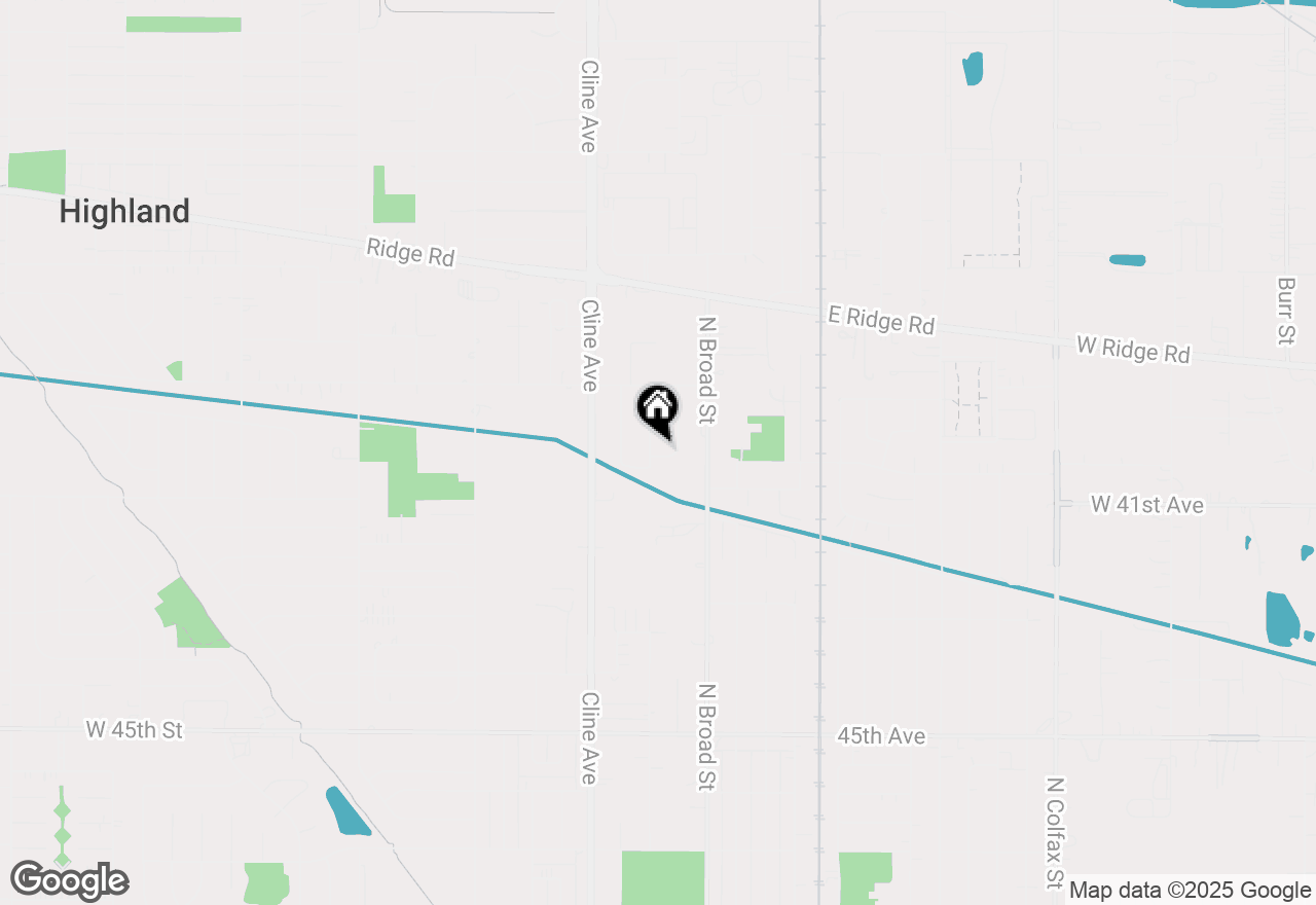 Map of 1343 N Harvey Street, Griffith, IN 46319