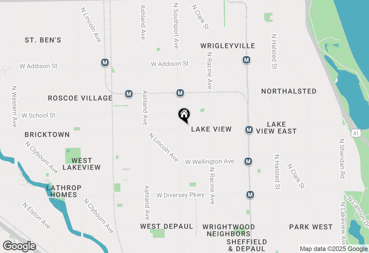 Map of 1342 W Belmont Avenue #3W, Chicago, IL 60657
