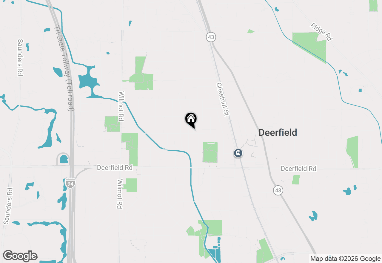 Map of 1160 Hazel Avenue, Deerfield, IL 60015