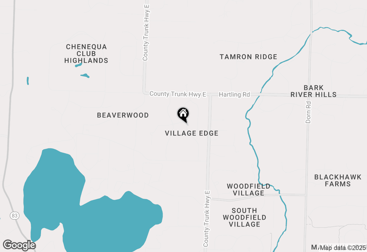 Map of W302N6611 Lillian Dr, Hartland, WI 53029