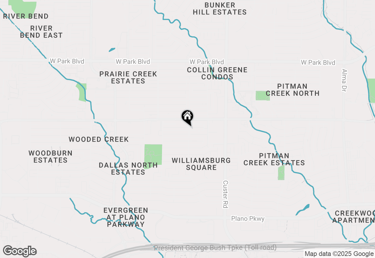 Map of 2401 Bluffton Drive, Plano, TX 75075