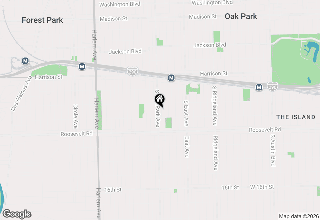 Map of 1122 S Oak Park Avenue, Oak Park, IL 60304