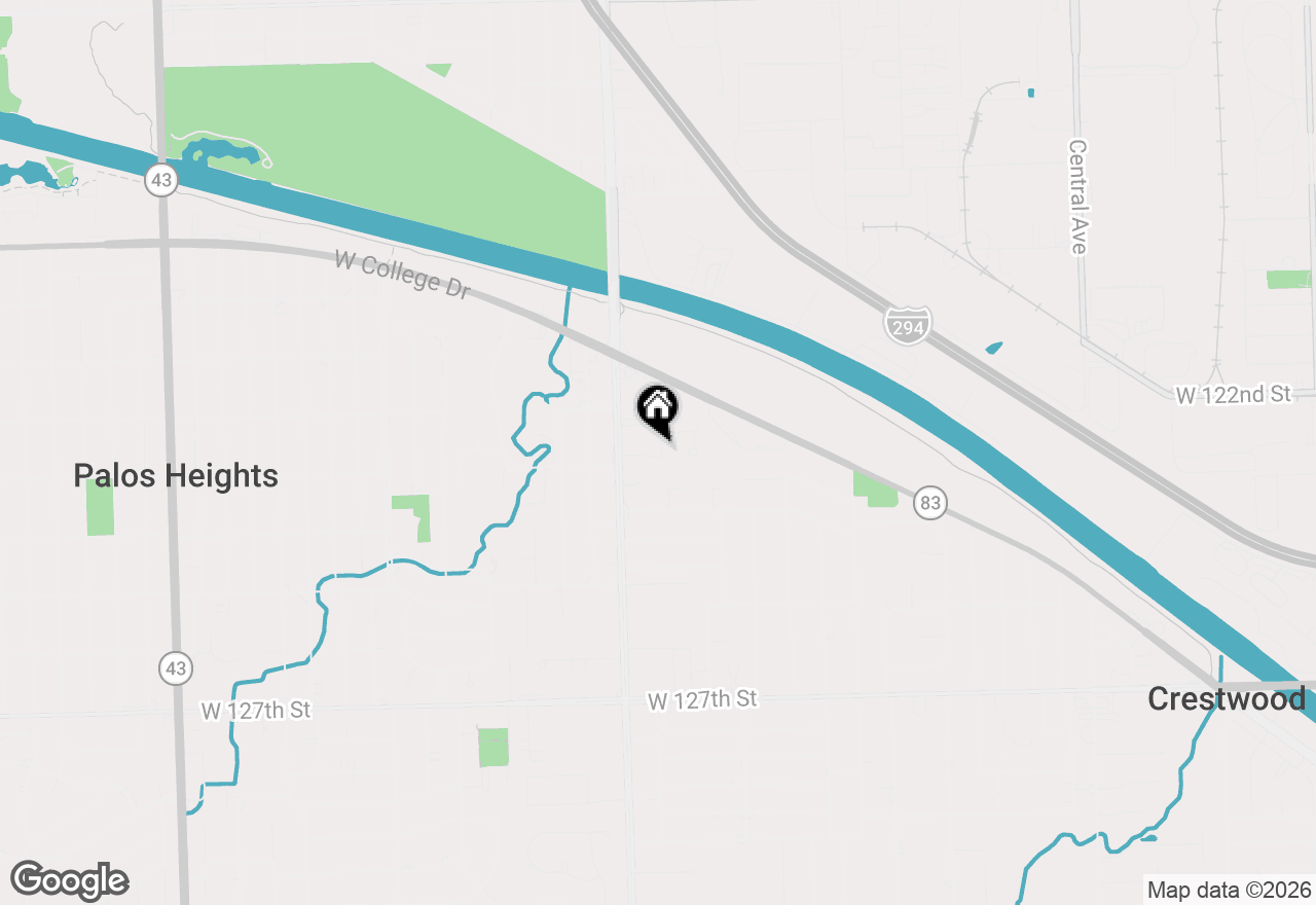 Map of 12233 S Dogwood Lane #B2, Palos Heights, IL 60463