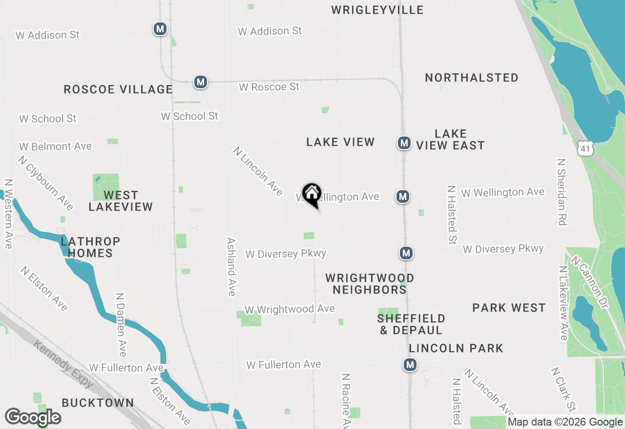 Map of 2920 N Lakewood Avenue #2, Chicago, IL 60657