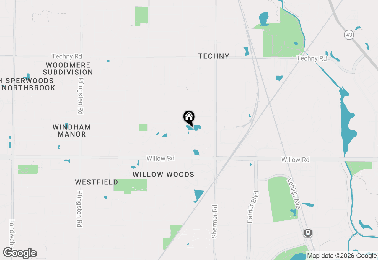 Map of 2100 Valencia Drive #308B, Northbrook, IL 60062