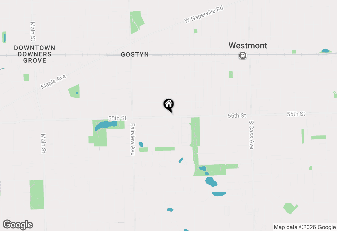 Map of 128 55th Street, Downers Grove, IL 60515