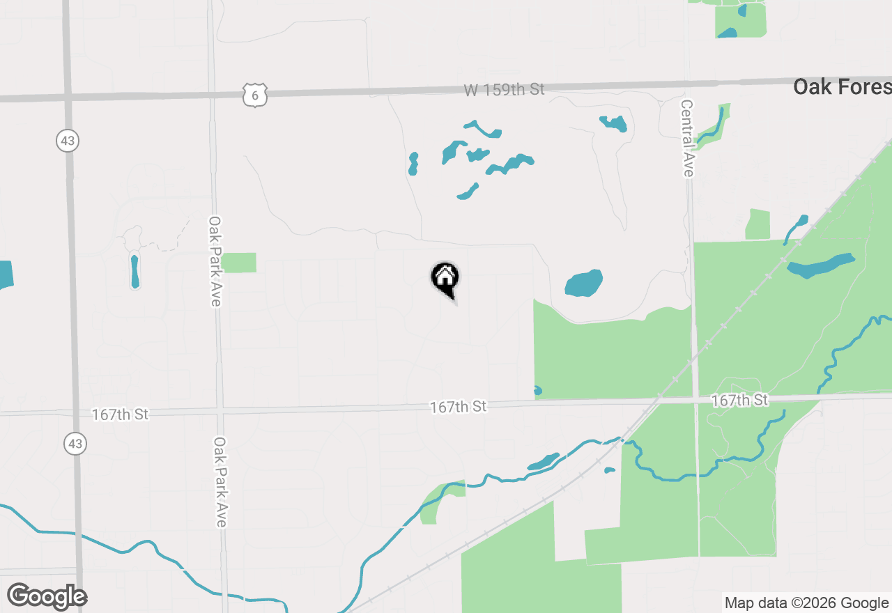 Map of 16441 Beverly Avenue, Tinley Park, IL 60477