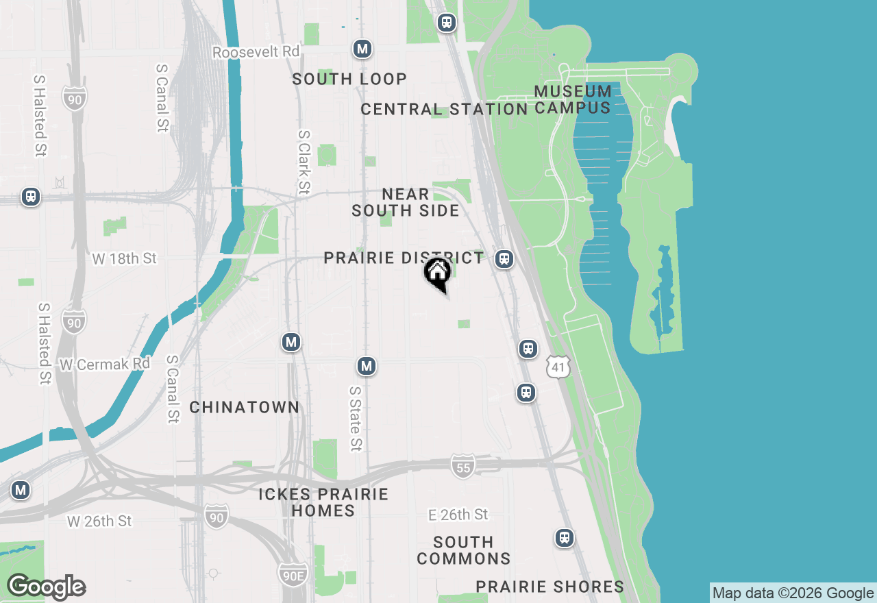 Map of 212 E Cullerton Street #603, Chicago, IL 60616