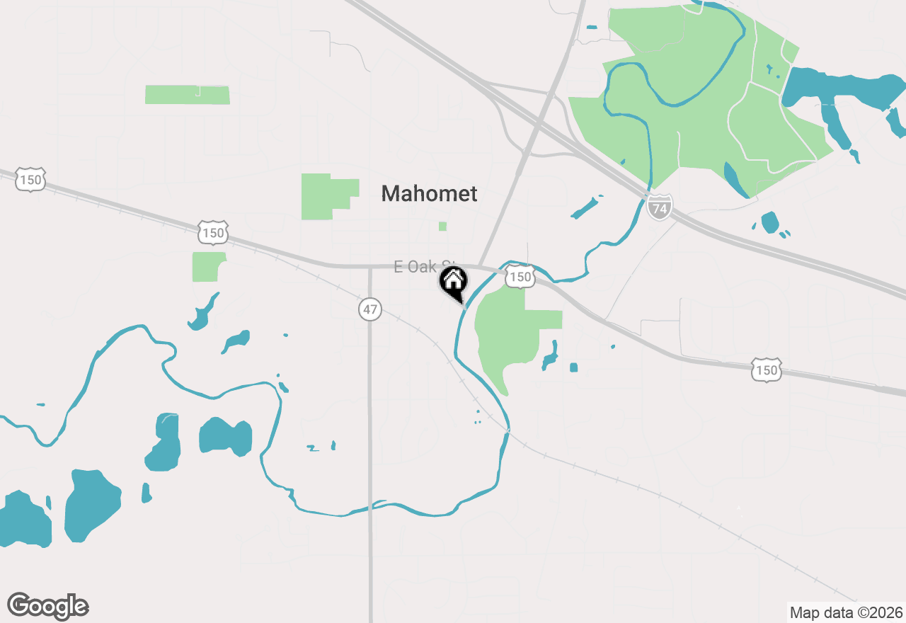 Map of 606 S Jefferson Street, Mahomet, IL 61853