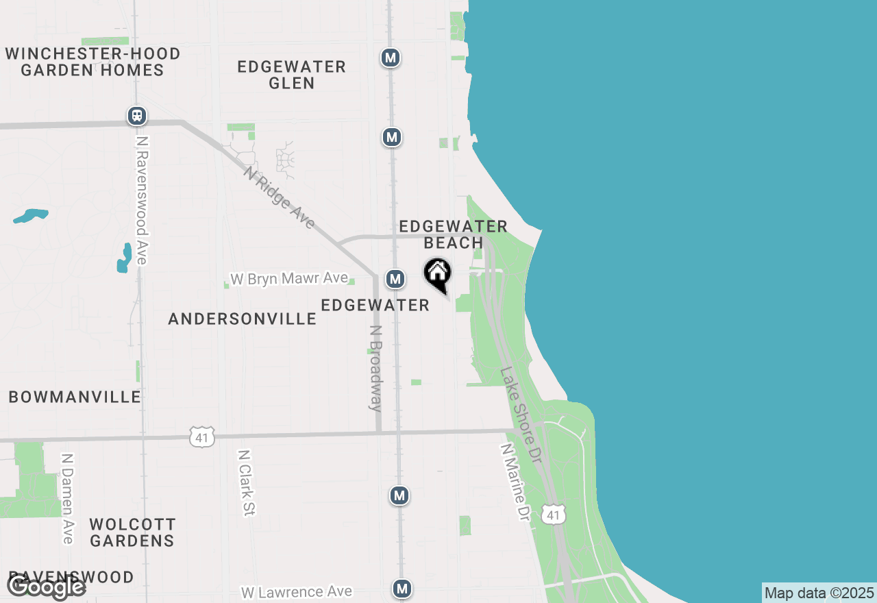 Map of 5511 N Kenmore Avenue #204, Chicago, IL 60640