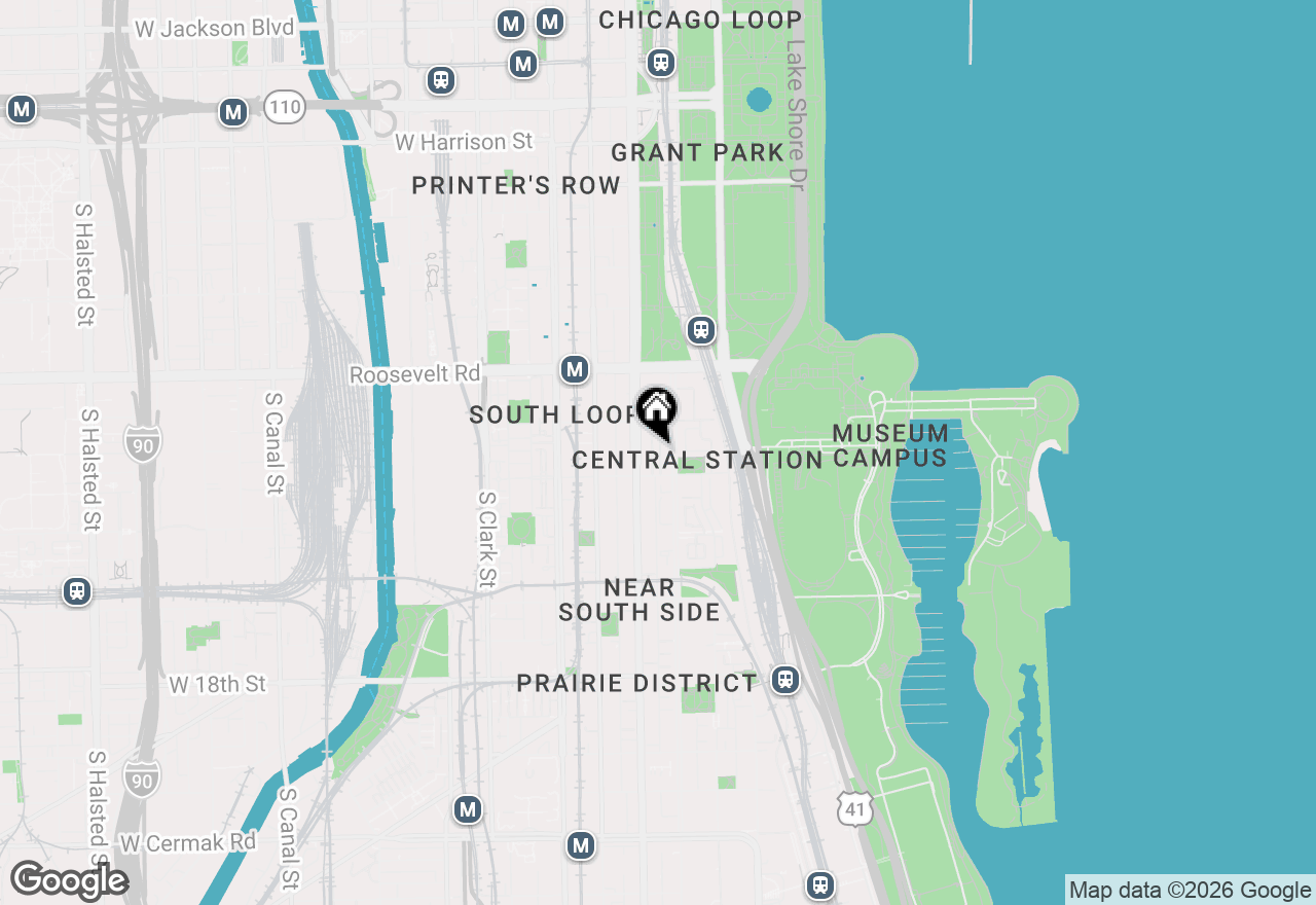 Map of 1354 S Indiana Parkway, Chicago, IL 60605
