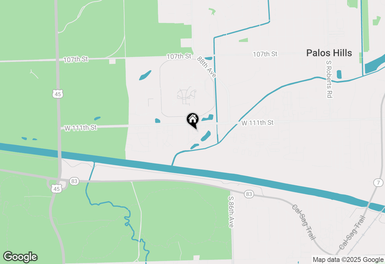 Map of 11102 W Cove Circle #1A, Palos Hills, IL 60465