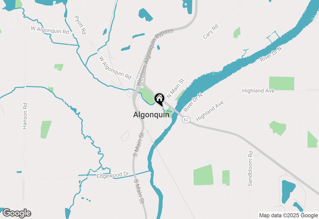 Map of 115 S Main Street, Algonquin, IL 60102