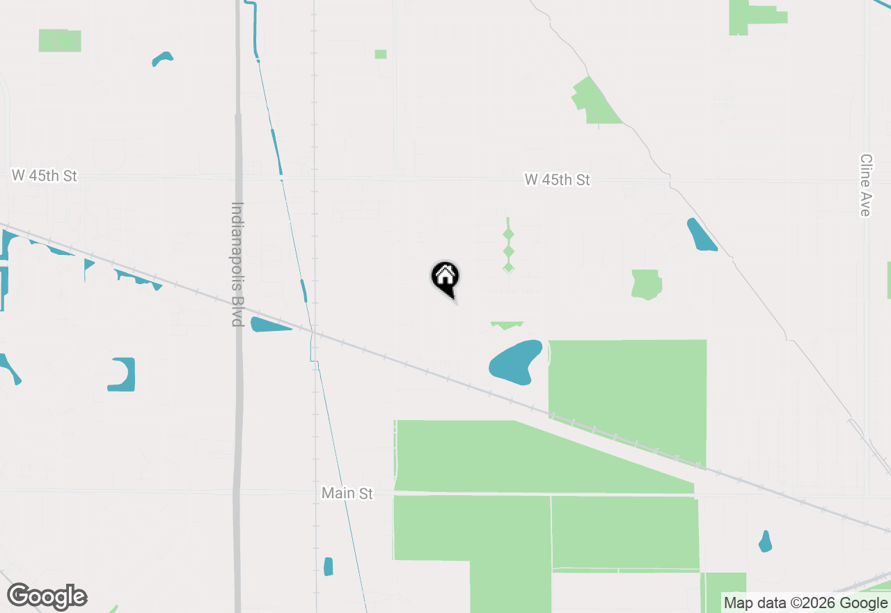 Map of 10013 4th Street, Highland, IN 46322