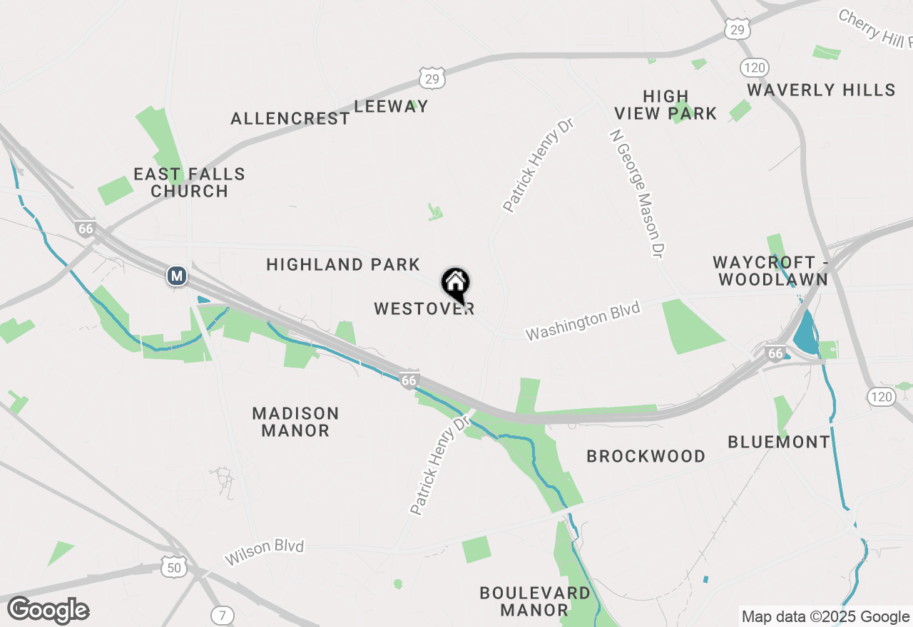 Map of 1525 N Longfellow Street, Arlington, VA 22205