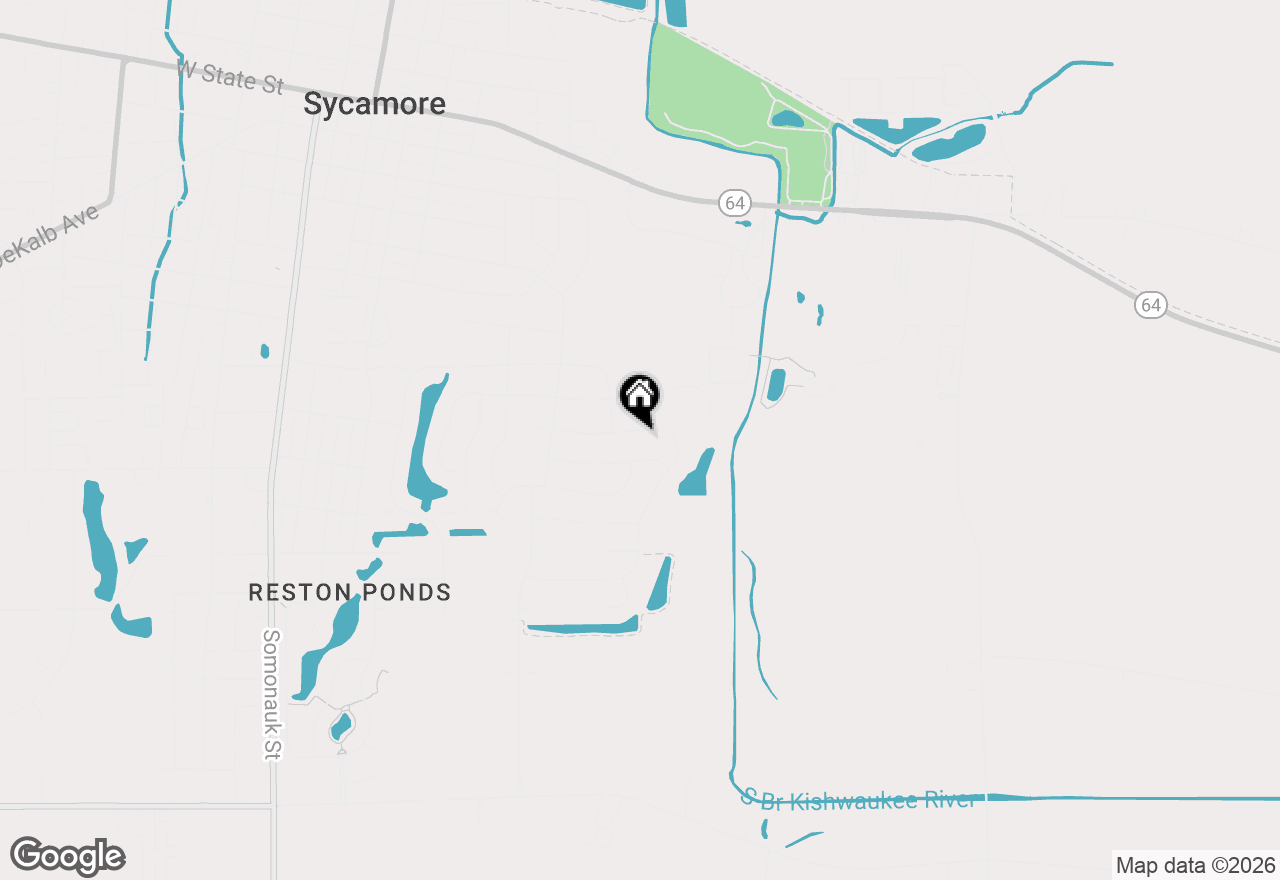 Map of 734 Independence Avenue, Sycamore, IL 60178