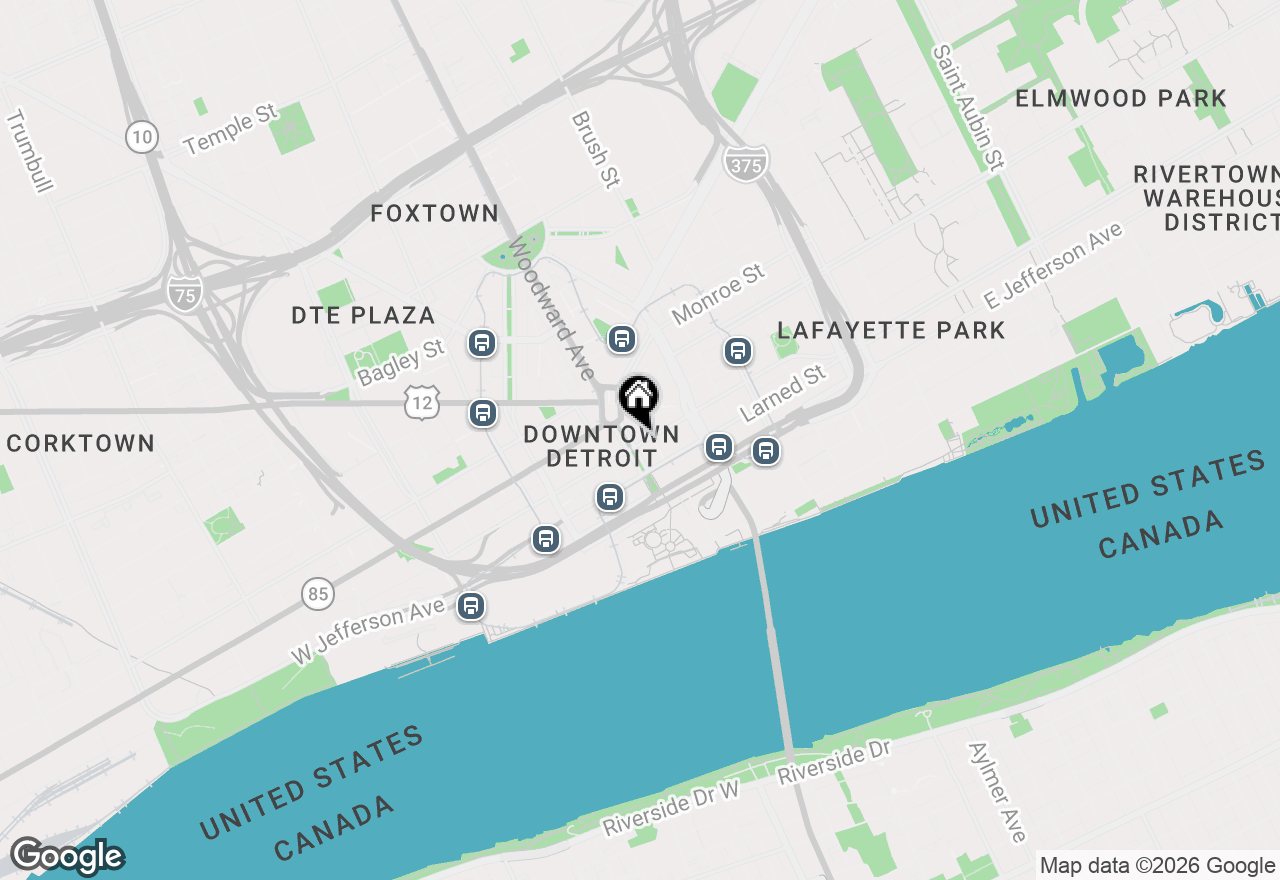 Map of 600 Woodward Avenue #2B, Detroit, MI 48226