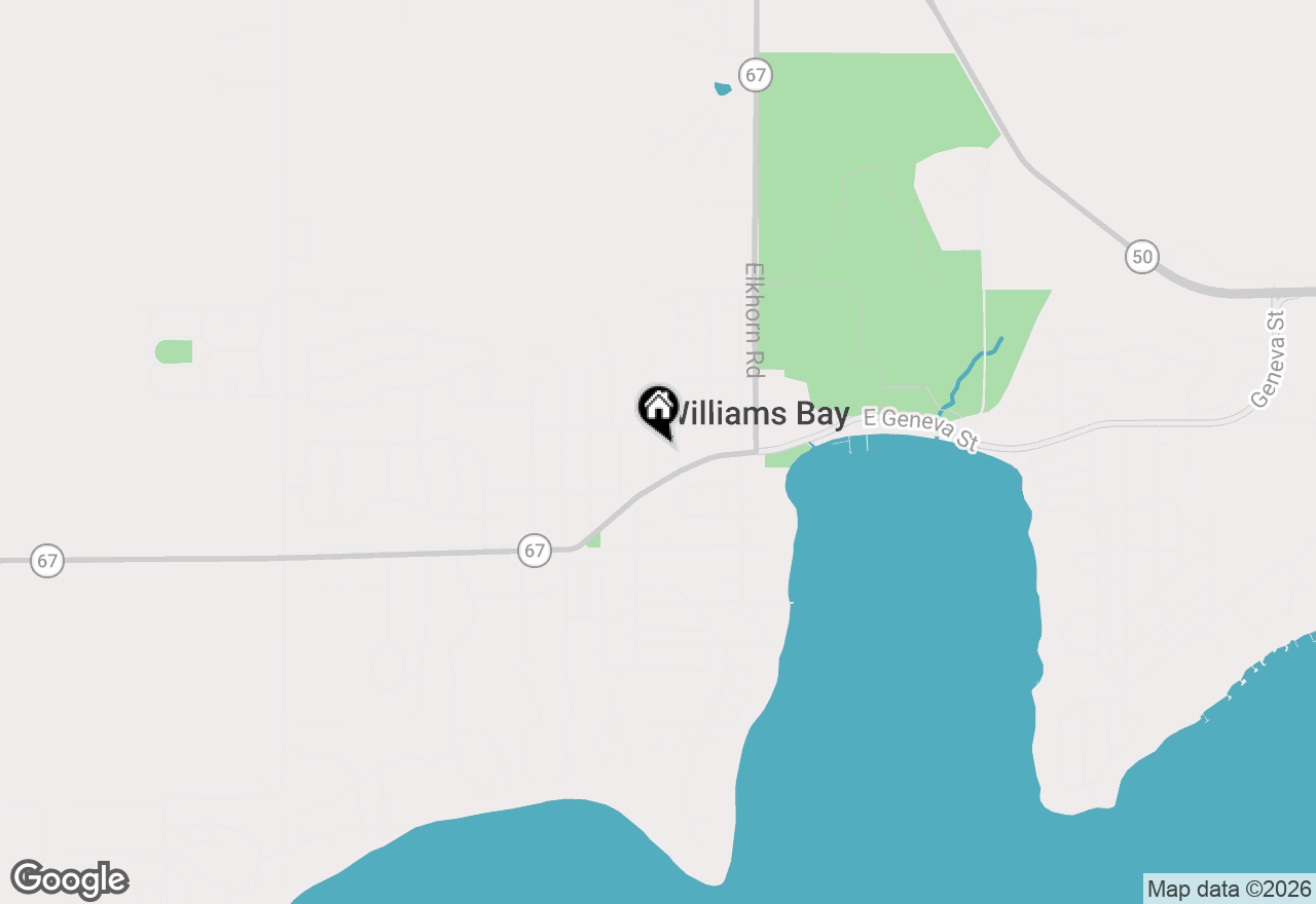 Map of 85 Clover St, Williams Bay, WI 53191