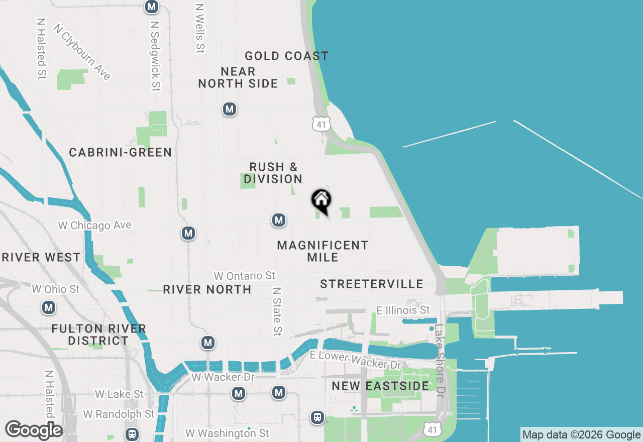 Map of 800 N Michigan #3101, Chicago, IL 60611