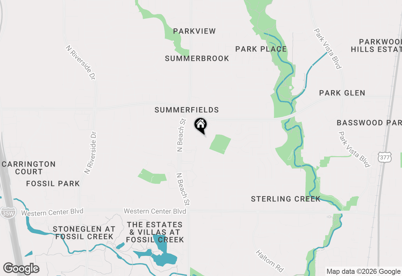 Map of 4412 Park Creek Court, Fort Worth, TX 76137