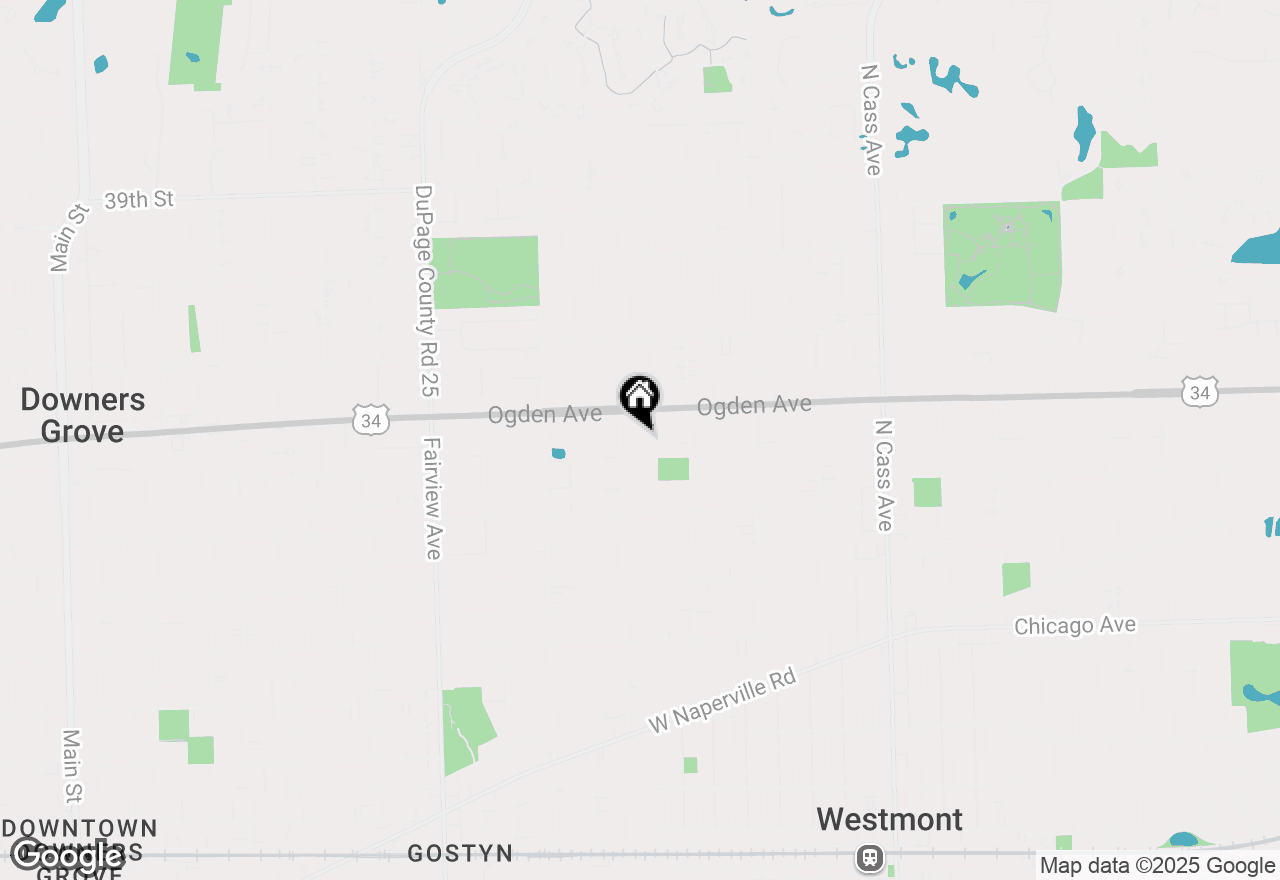 Map of 4325 Roslyn Road, Downers Grove, IL 60515