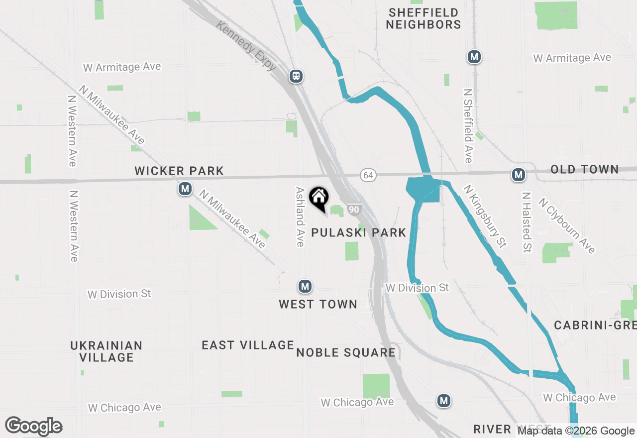 Map of 1431 N Bosworth Avenue #2, Chicago, IL 60642