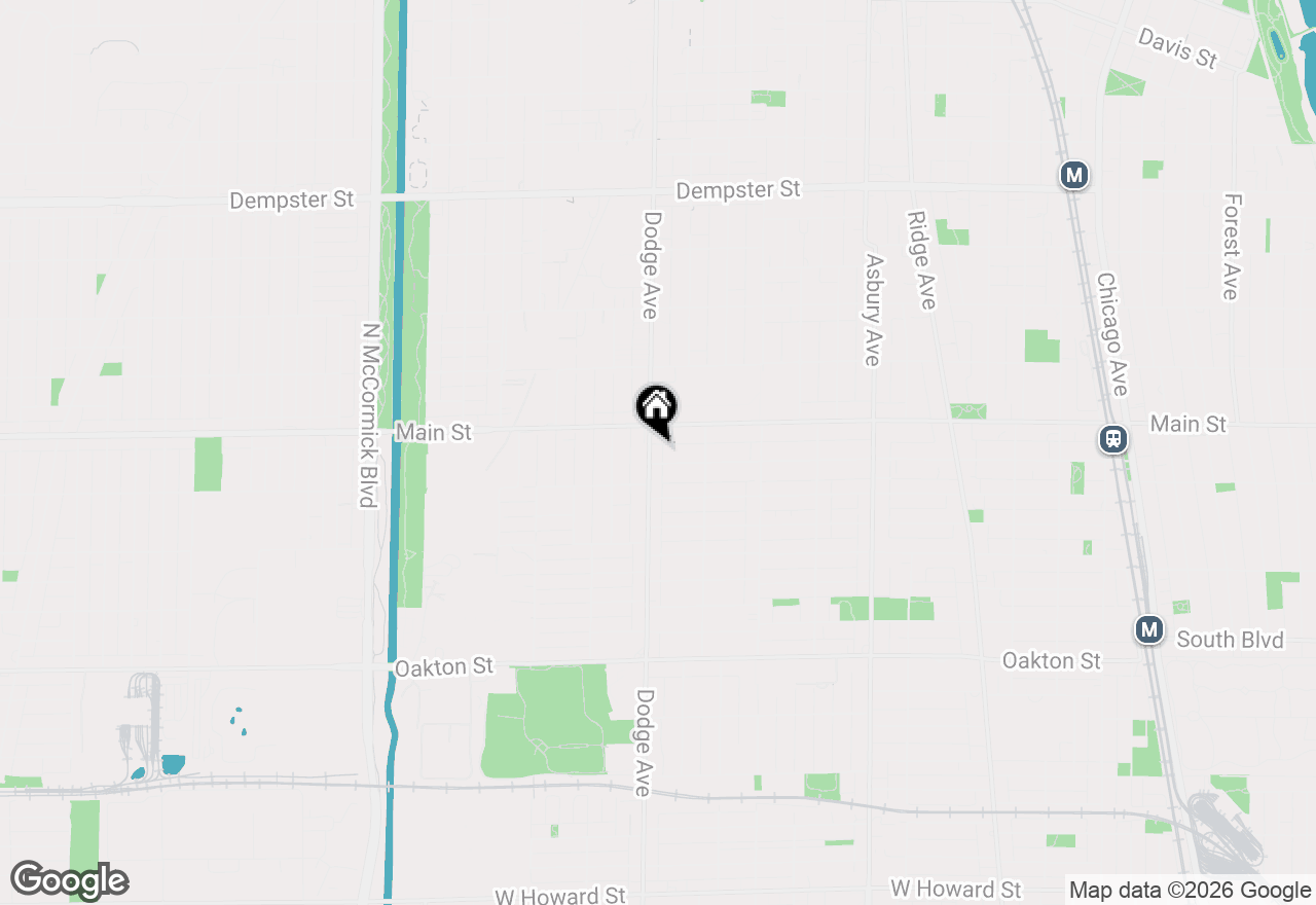 Map of 829 Dodge Avenue, Evanston, IL 60202