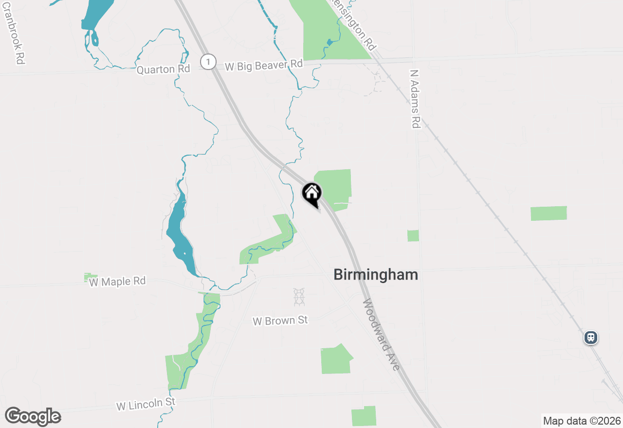 Map of 256 Ravine Road, Birmingham, MI 48009