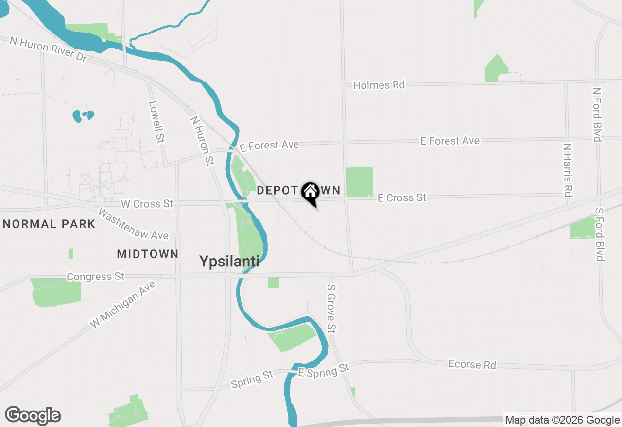 Map of 310 N Park, Ypsilanti, MI 48198