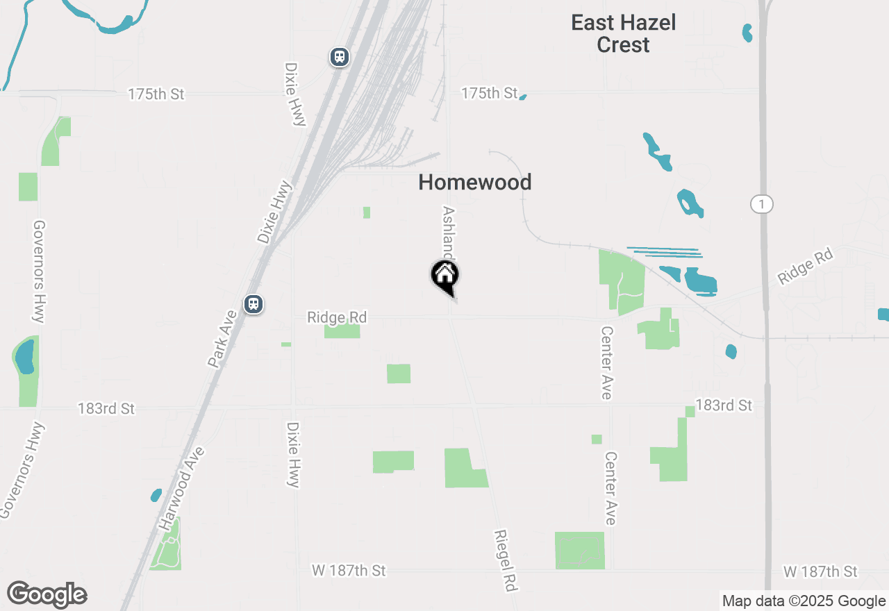 Map of 18048 Ashland Avenue, Homewood, IL 60430