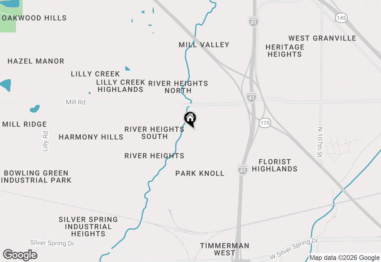 Map of 6199 N River Trail Dr, Milwaukee, WI 53225