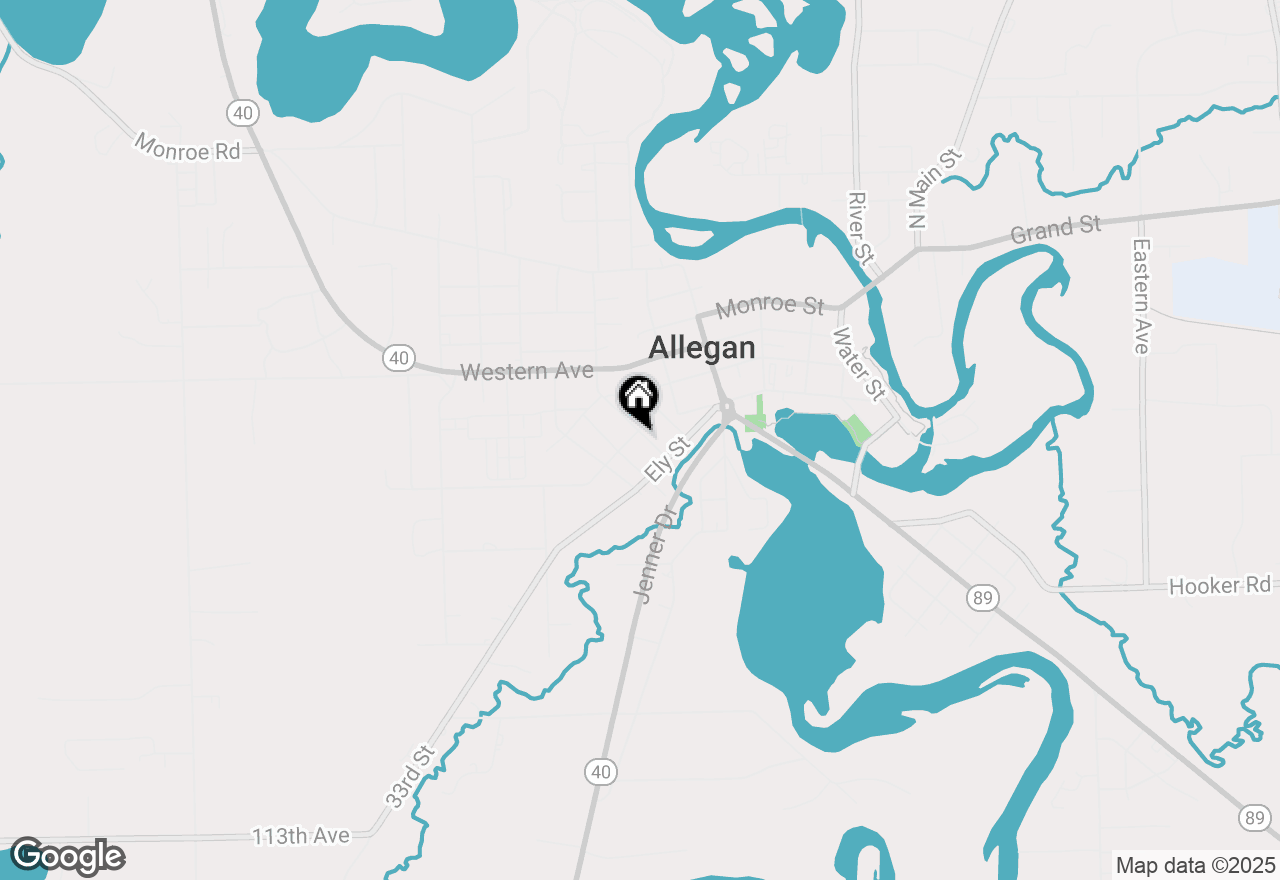 Map of 131 Grove Street, Allegan, MI 49010