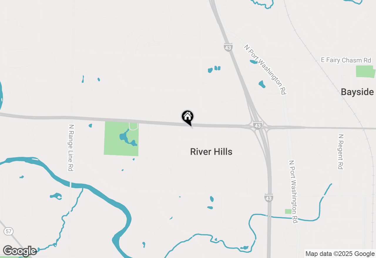 Map of 1501 W Brown Deer Rd, River Hills, WI 53217