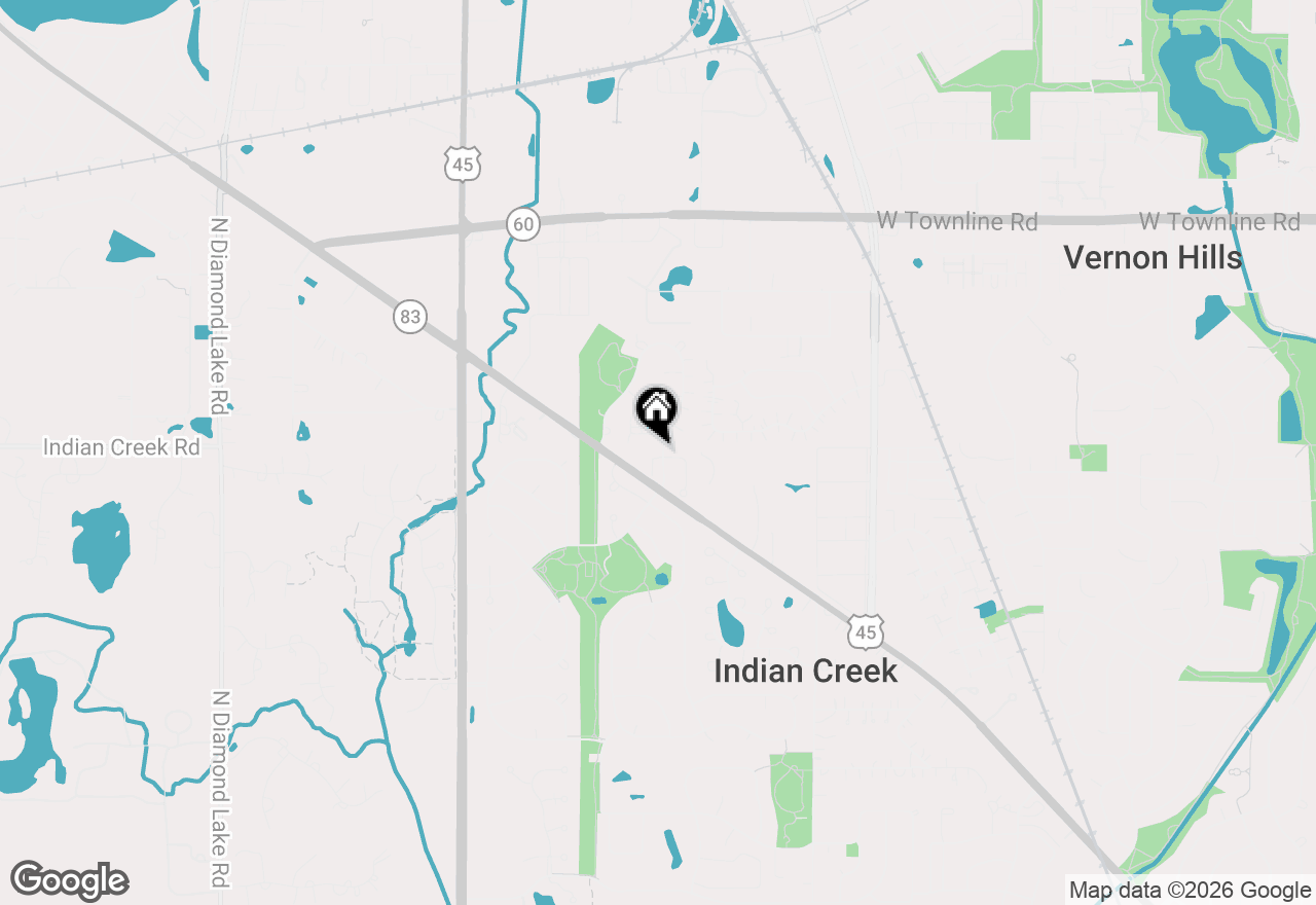 Map of 384 W Pointe Drive, Vernon Hills, IL 60061