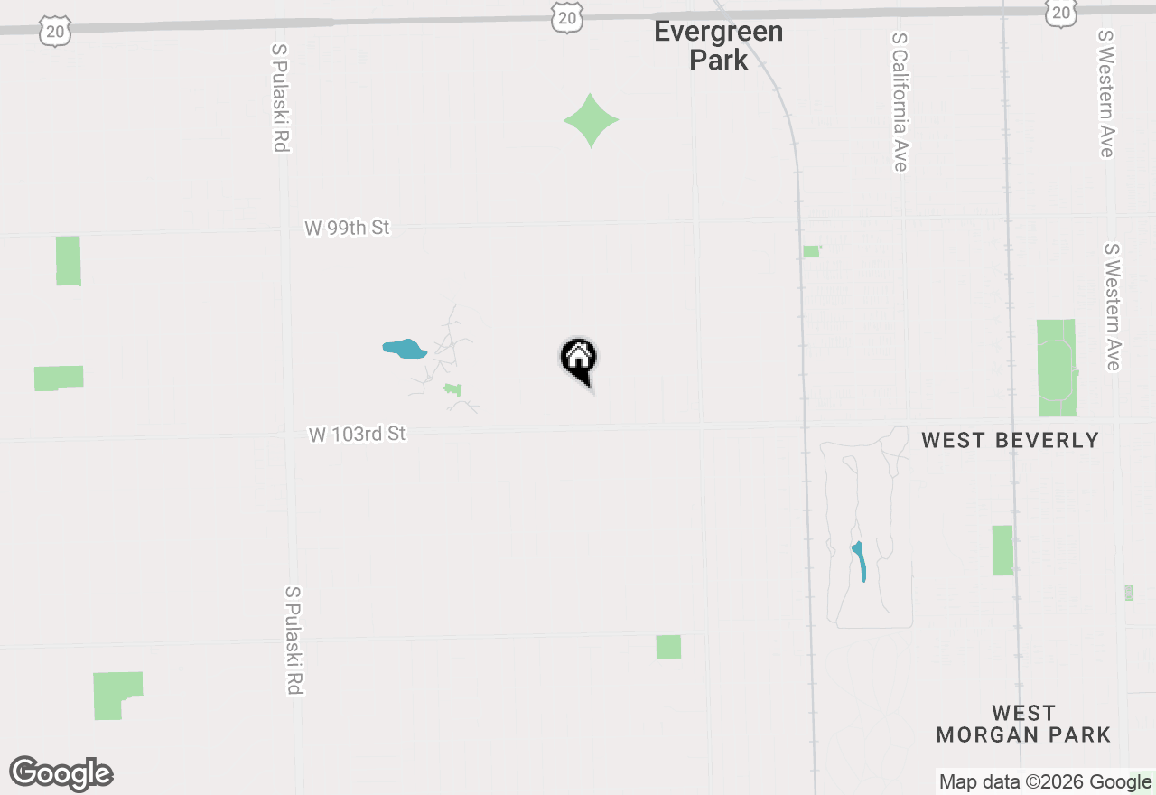 Map of 10221 S Trumbull Avenue, Evergreen Park, IL 60805