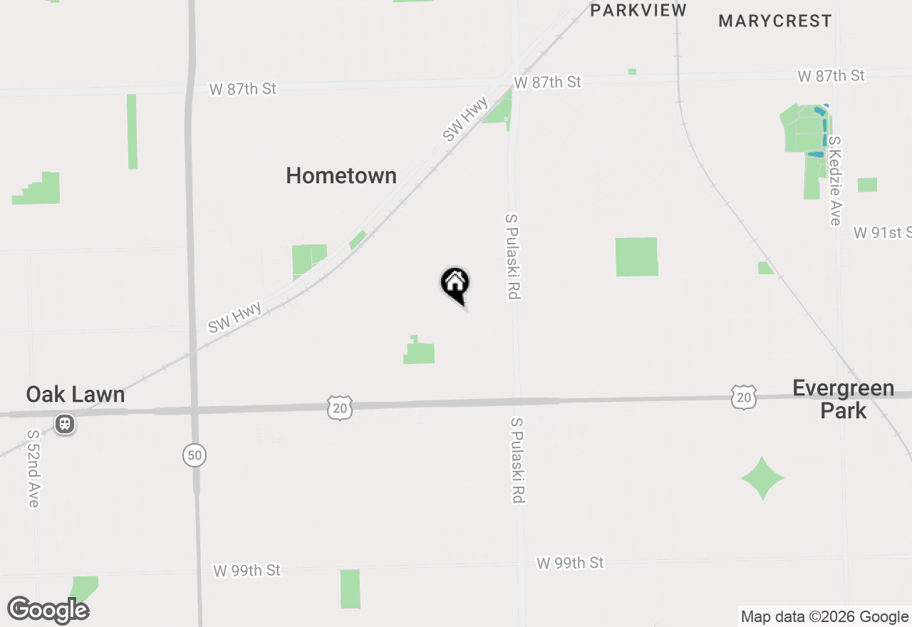 Map of 9237 Kedvale Avenue, Oak Lawn, IL 60453